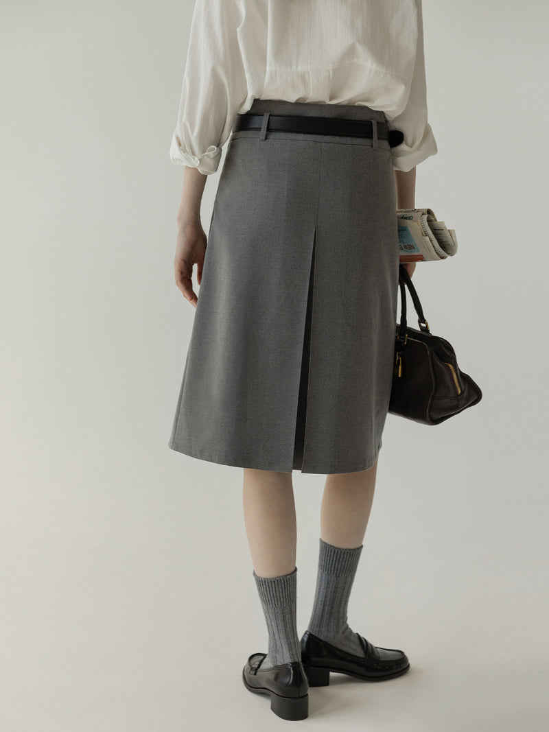 light literary pleated skirt