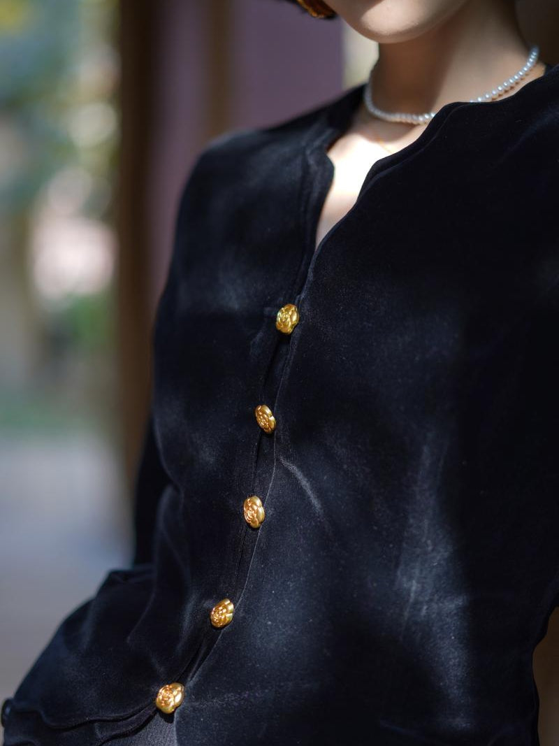 black lady velvet jacket
