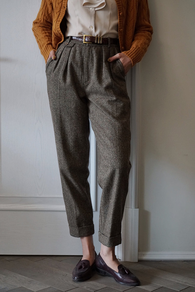 90s vintage スラックス　パンツ　シンプル　ネイビー　 シック