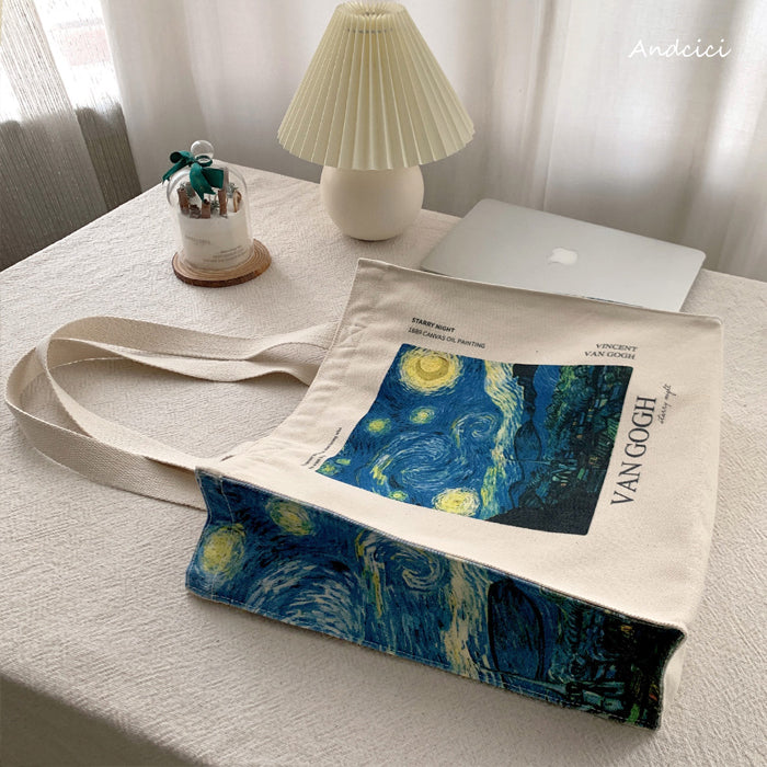 The starry night tote bag