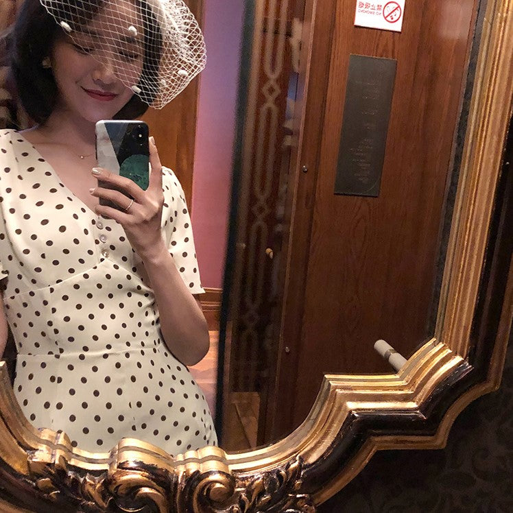 Western classic polka dot dress