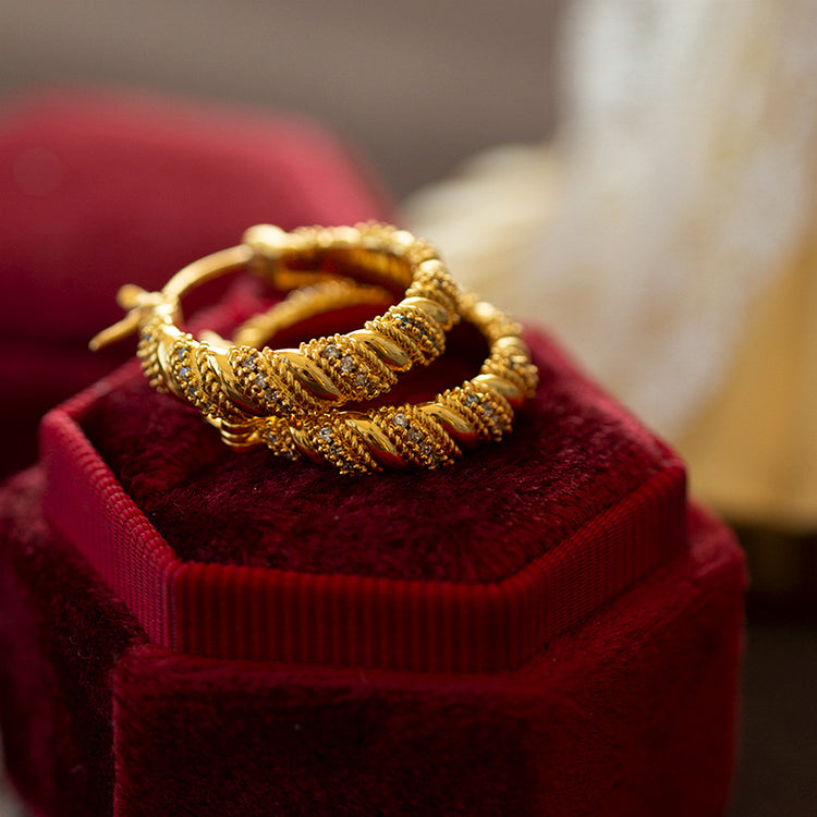 gold ring earrings
