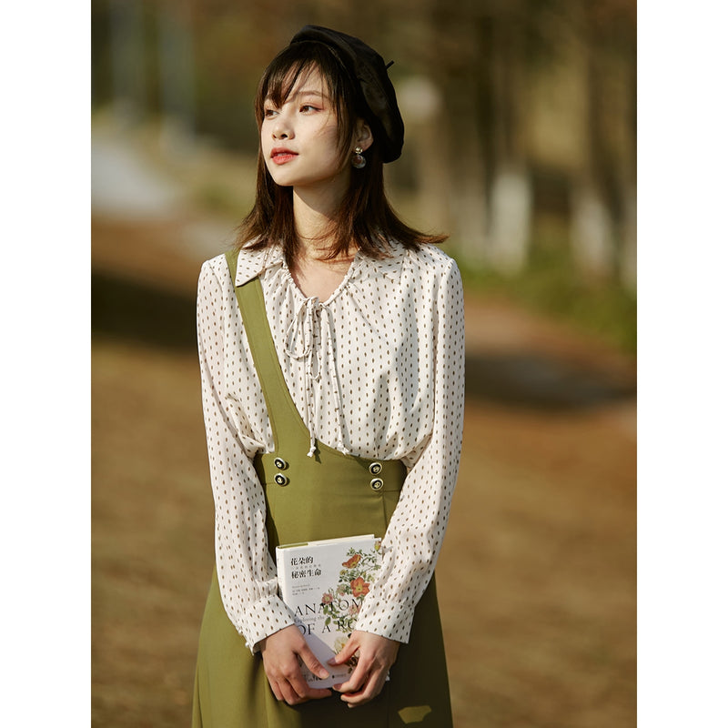 Forest thick red strap skirt