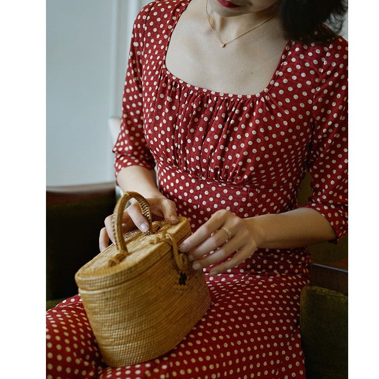 Mrs. Italy's polka dot dress