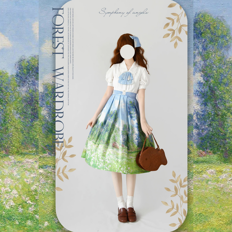 Giverny, a classical skirt with a spring effect