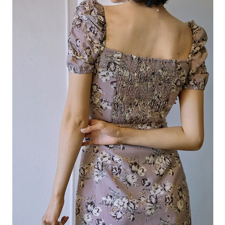 Floral vintage dress for ladies