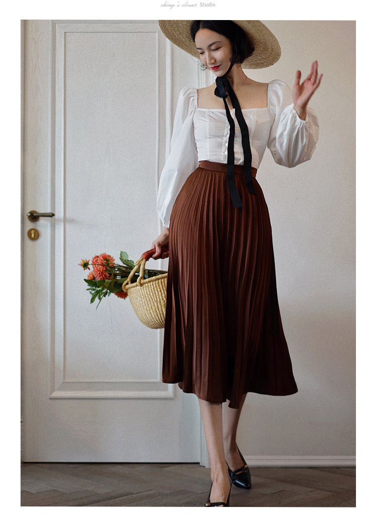 Western Ladies Elegant Pleated Skirt