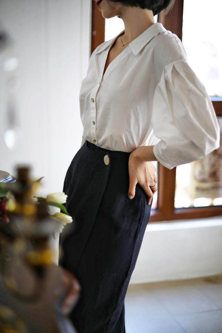 Western-style lady split skirt