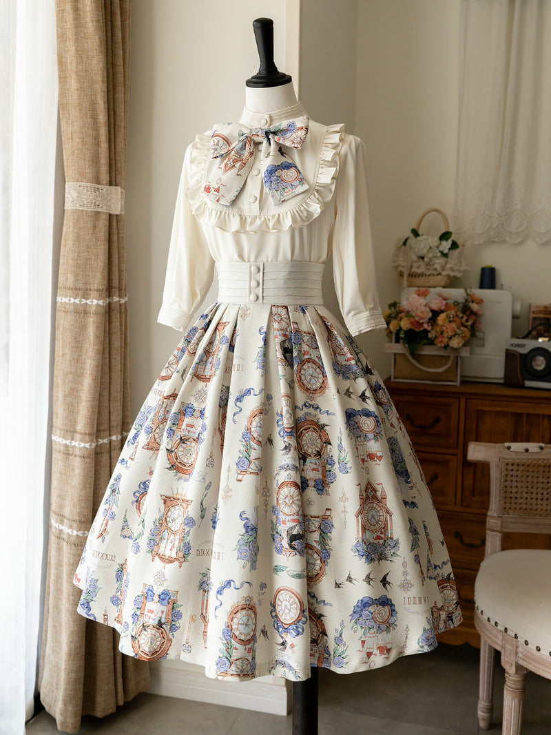 Western clock and bouquet classical dress and short jacket (Wistalia) [Planned to be shipped from late April to early May 2023]