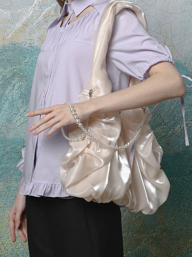 pearl chain shoulder bag