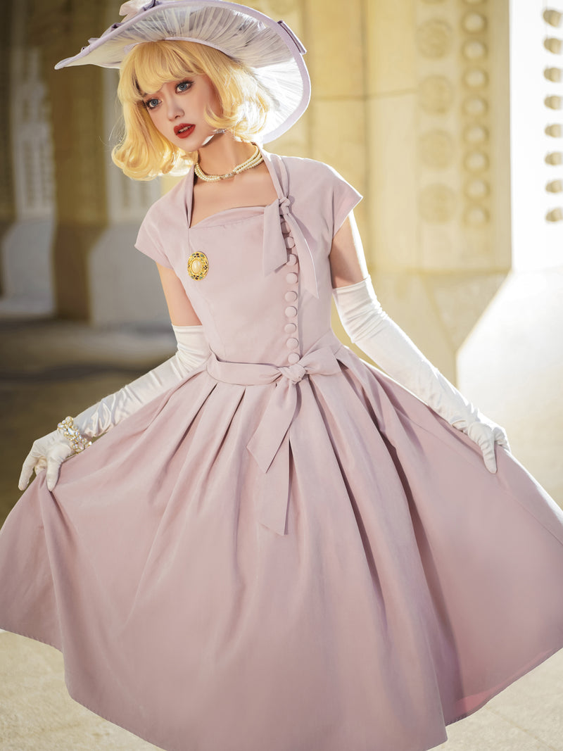 Pale purple lady classical dress