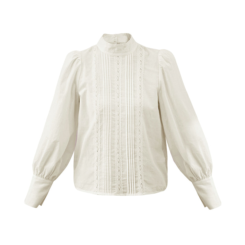 Classical blouse with embroidered decoration