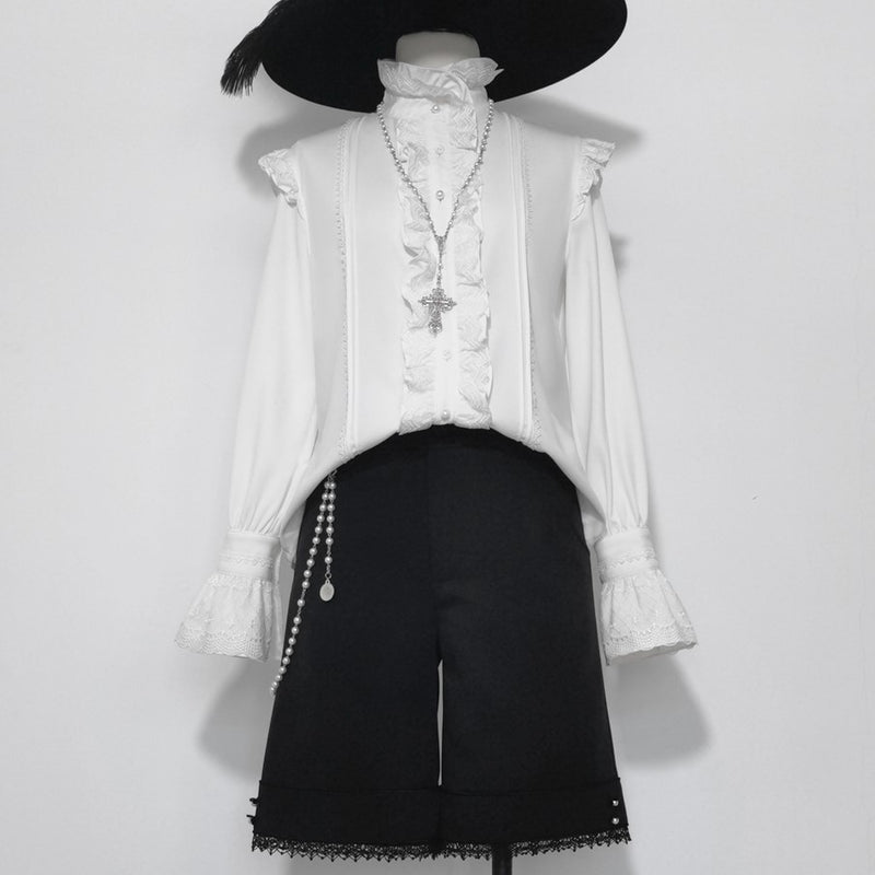 Duke Knight Embroidered Blouse and Shorts