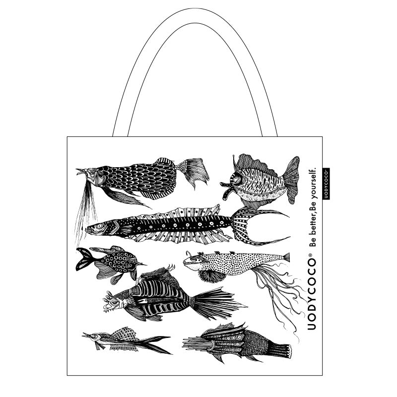 fish encyclopedia tote bag