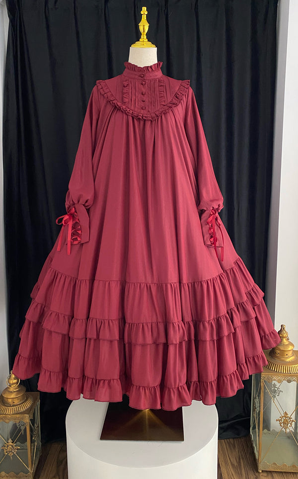 Crimson Lady's Classical Dress [Planned to be shipped from early August to late August 2023]