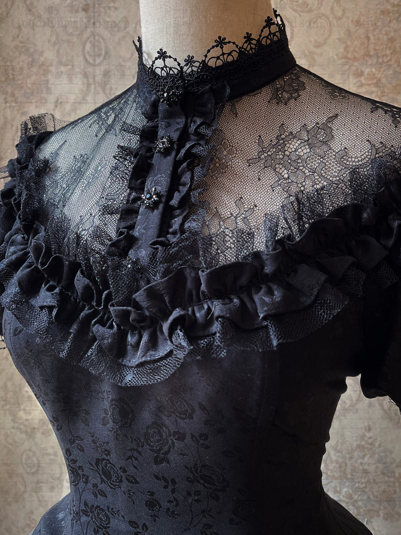 Jet black rose braided jumper skirt and dress [scheduled to be shipped from late June to late July 2023]