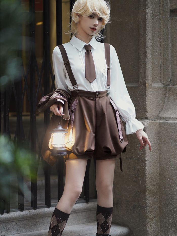 探偵執事のベストとストラップパンツとブラウス – ManusMachina