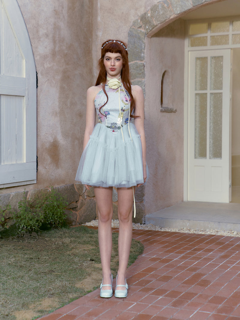 Petal Embroidered Dress of the Princess of Water