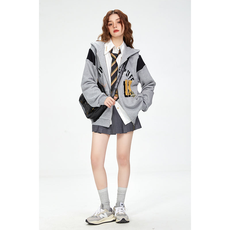 Contrast Panel Zip Up Crop Windbreaker Jacket  Kpop fashion outfits,  Simple trendy outfits, Windbreaker