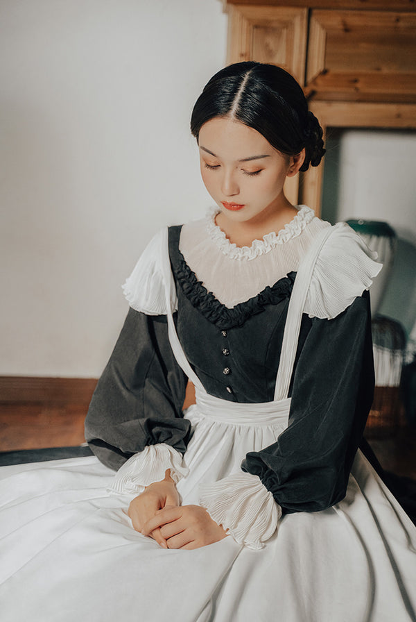 Embroidered nun long dress