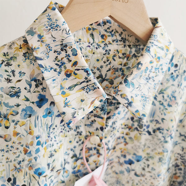 watercolor painting flower crowd blouse