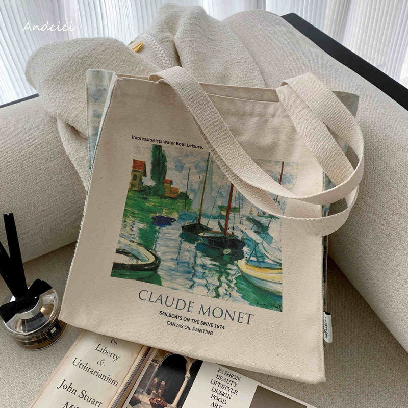 Sailboats on the Seine tote bag