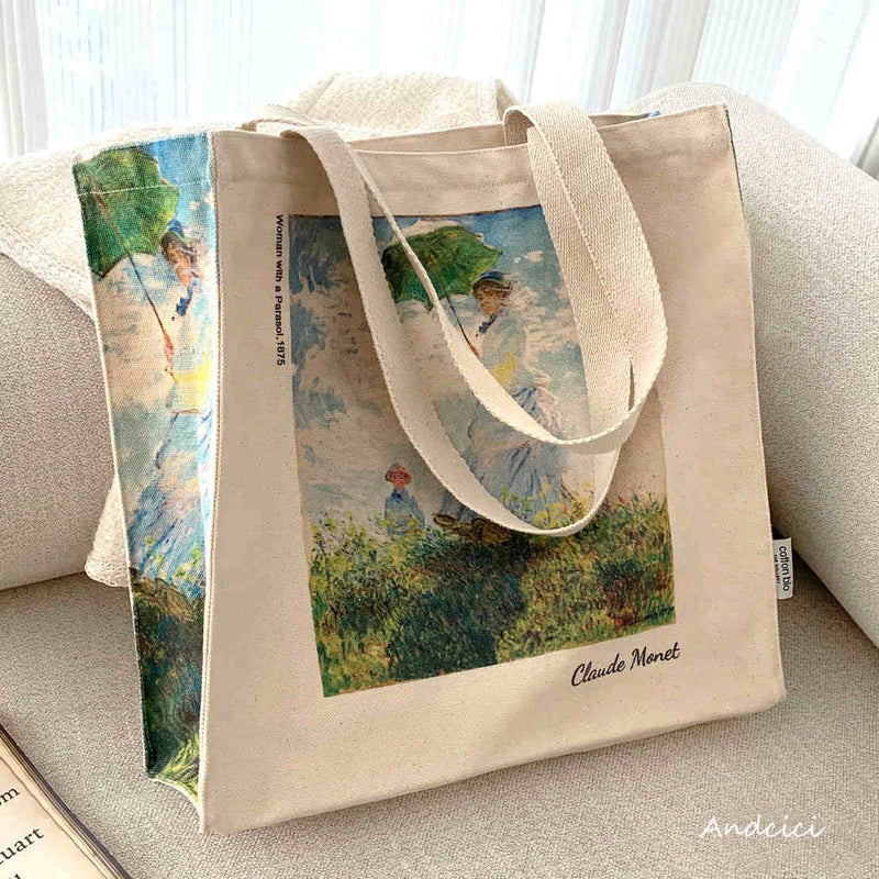 Woman with a Parasol - Madame Monet and Her Son Tote Bag