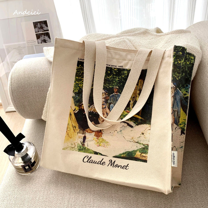 Lunch on the Grass, Central panel 1865 tote bag