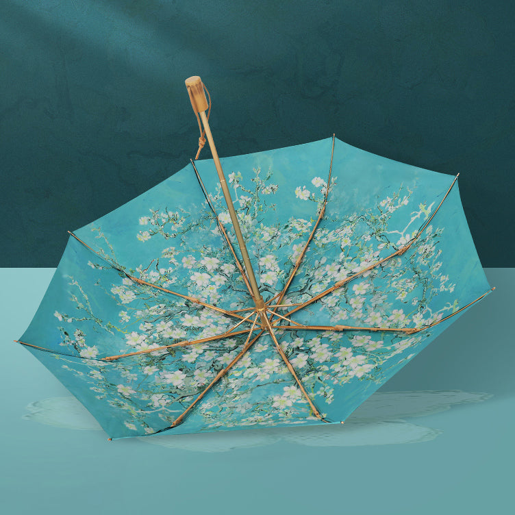音の絵〜雨の花 日傘【ハンドメイド】 Almond Blossoms折りたたみ傘 – ManusMachina