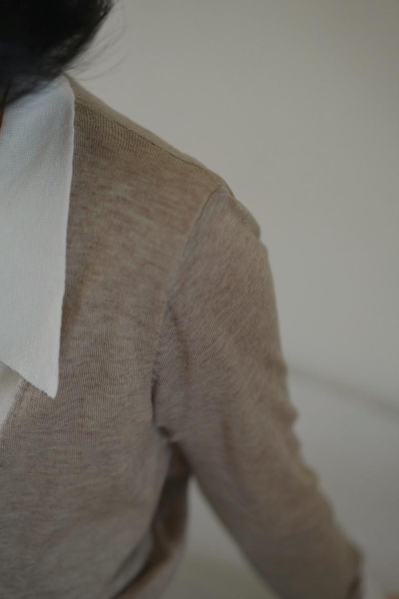Mrs. White Brown Knit Cardigan Tops