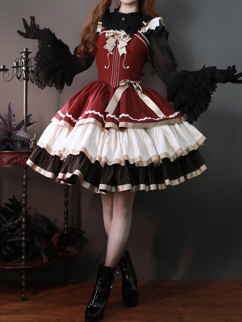 candy fairy ジャンパースカート カチューシャ 黒 - ひざ丈ワンピース