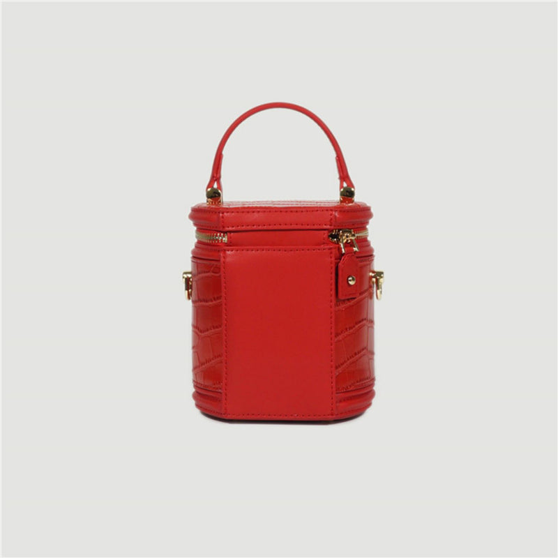 Red Bucketレザーバケットバッグ
