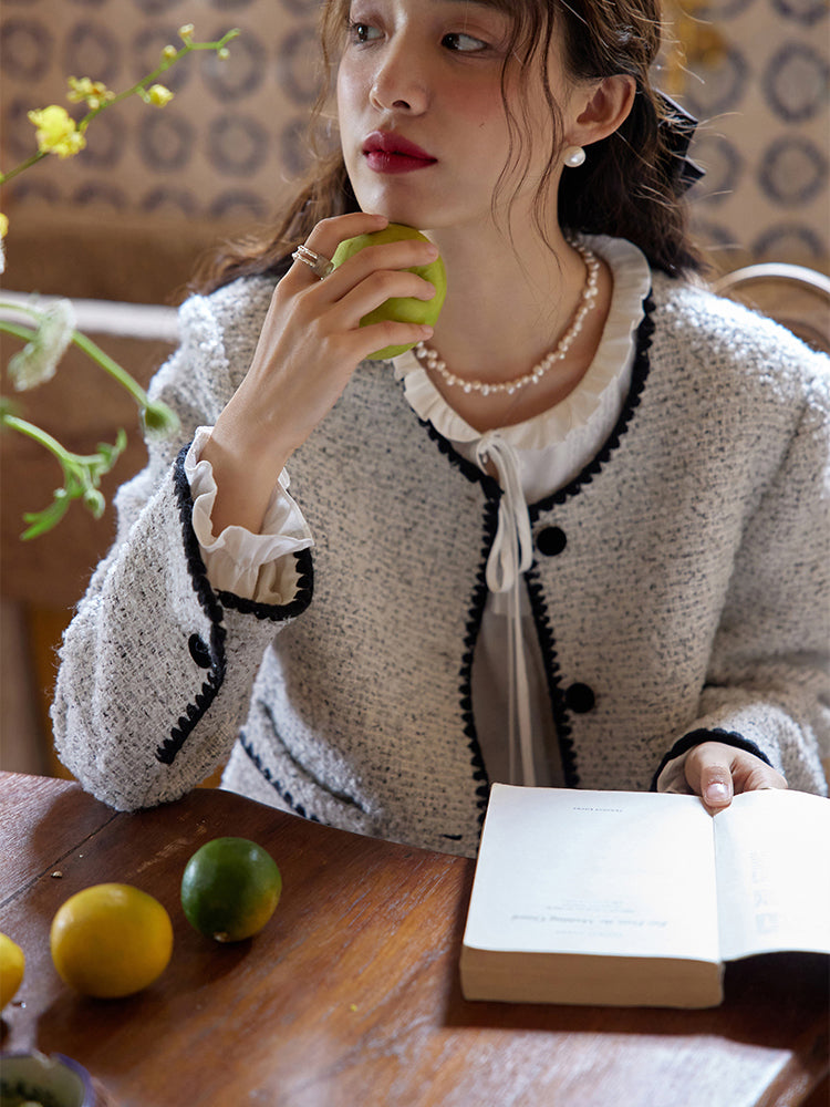 light gray lady wool jacket