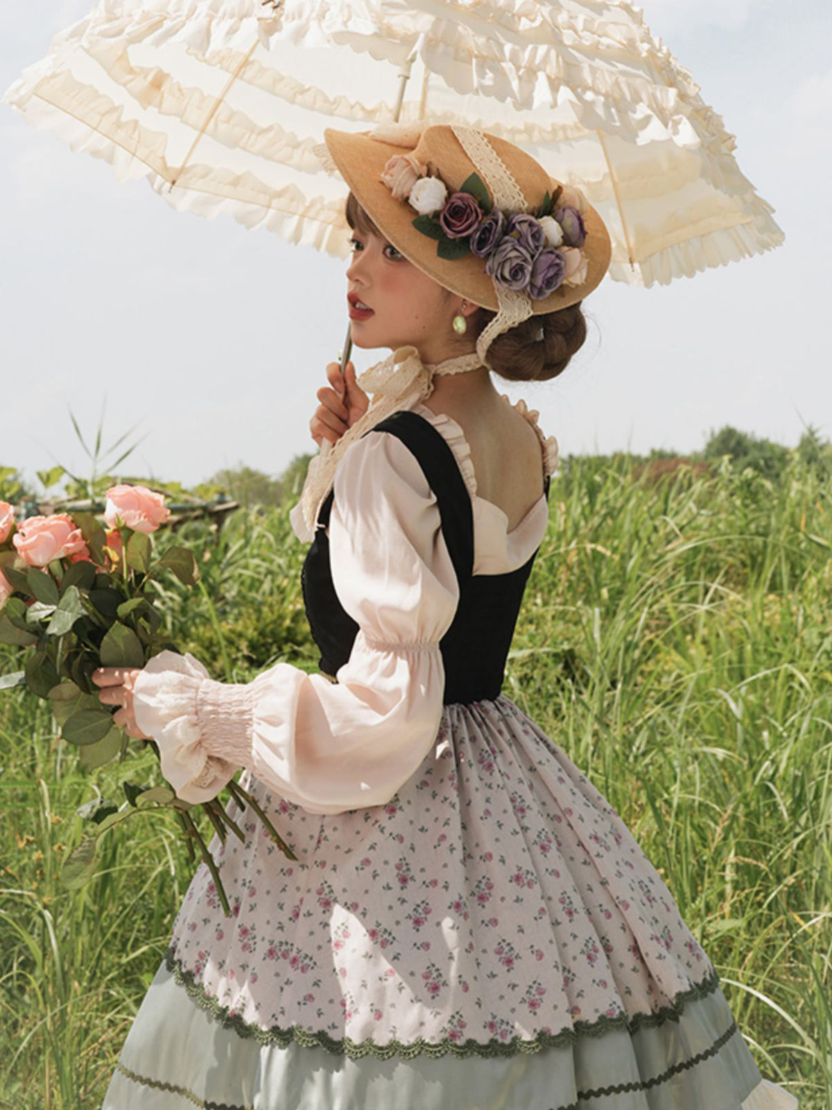 ALBEROBELLO アルベロベロ リバーシブル キルティングスカート