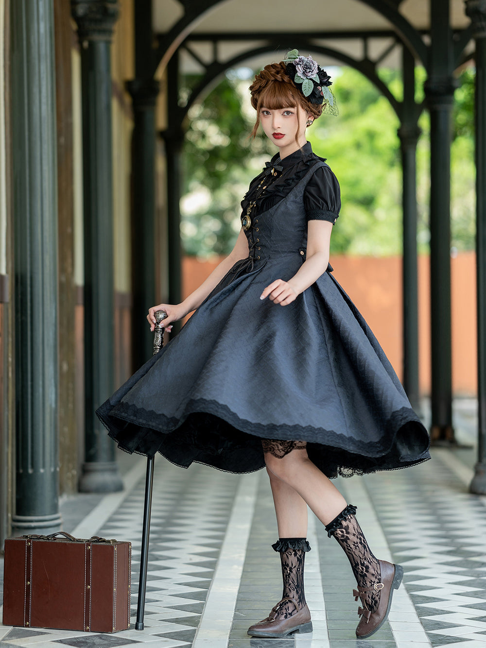 英国令嬢の刺繍クラシカルジャンパースカートとブラウス[2023年5月下旬  