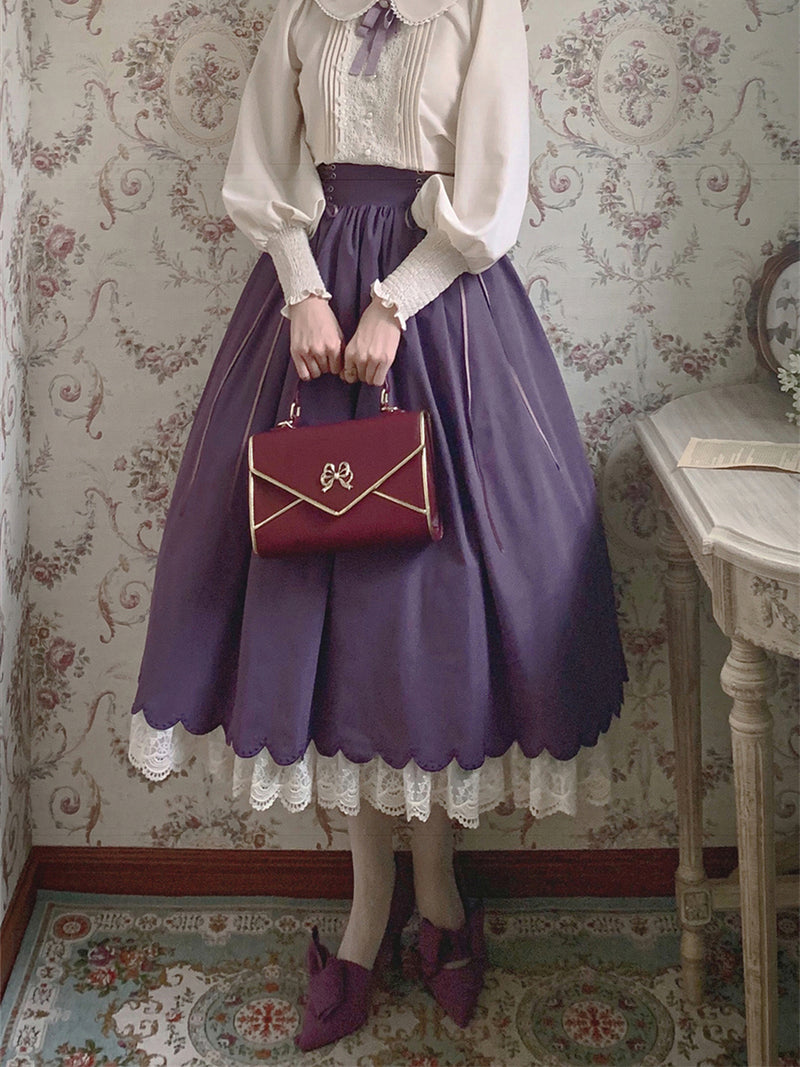 Violet Embroidered Corset Skirt