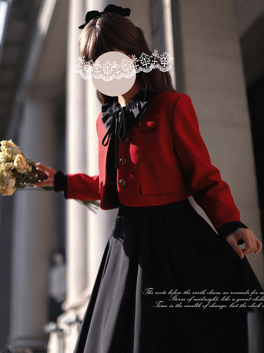 漆黒の文学少女ワンピースとショートジャケット – ManusMachina