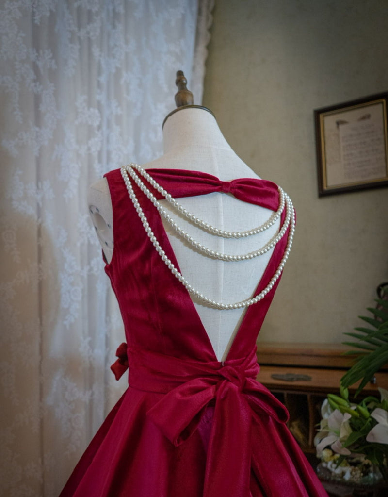 Velvet jumper skirt for royal and aristocratic girls
