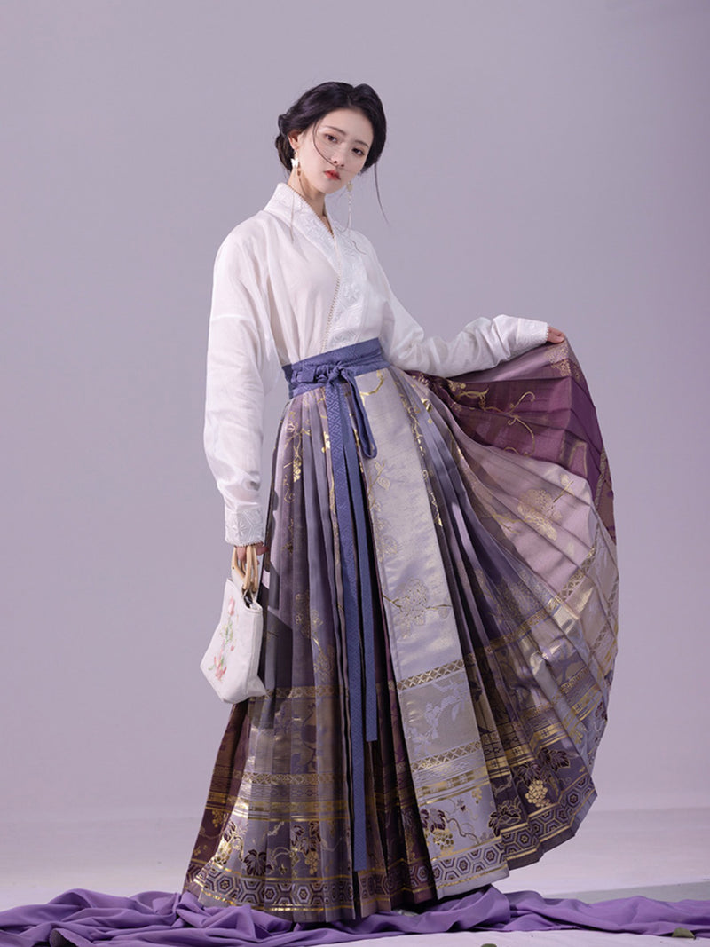 梅花と芍薬の刺繍羽織りとロングスカート – ManusMachina