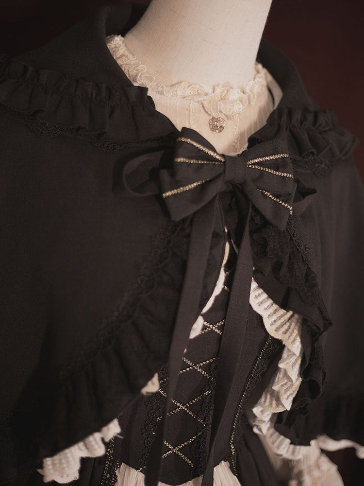 Royal aristocratic ribbon embroidery jumper skirt