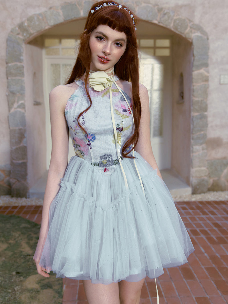 Petal Embroidered Dress of the Princess of Water