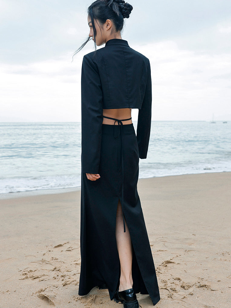 Moonlight bamboo grove China short jacket