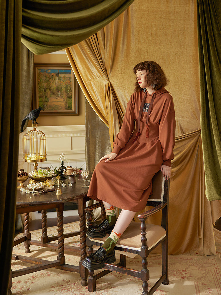 Hoodie dress for youth playing the lute