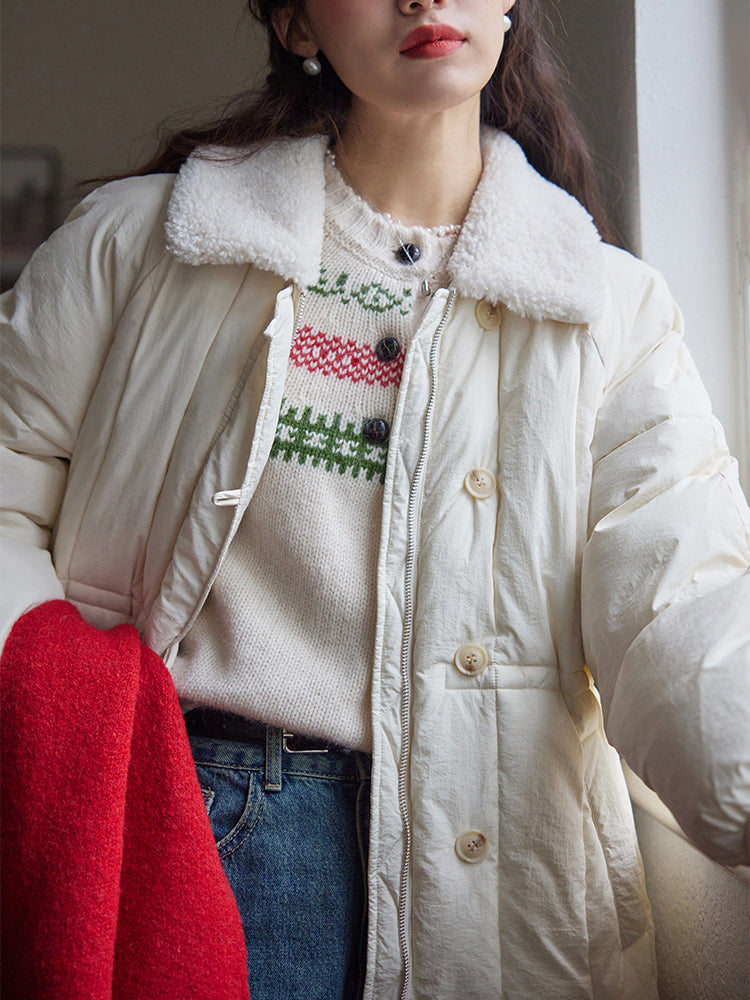 Fair Isle pattern knit sweater