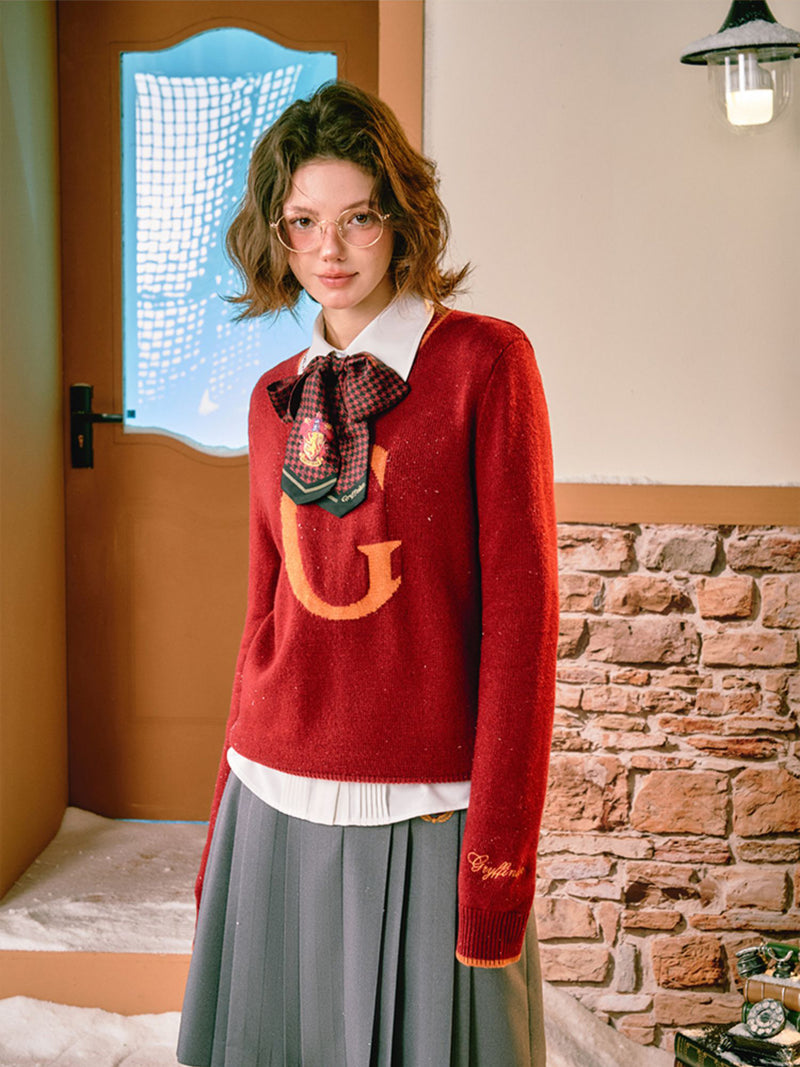 Witch School Embroidered Knitted Sweater