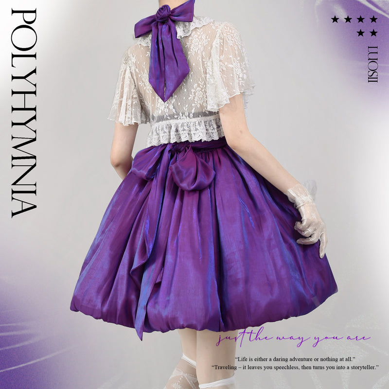 Purple princess jumper skirt and embroidered bolero
