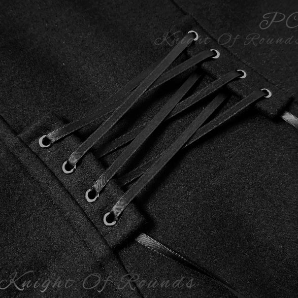 black knight black tweed coat
