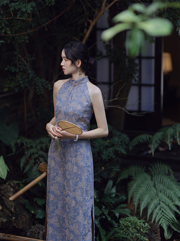 深藍の花模様チャイナワンピース DQLS manusmachina 0_9ddee6d6-25d7-4d6d-9fa4-
