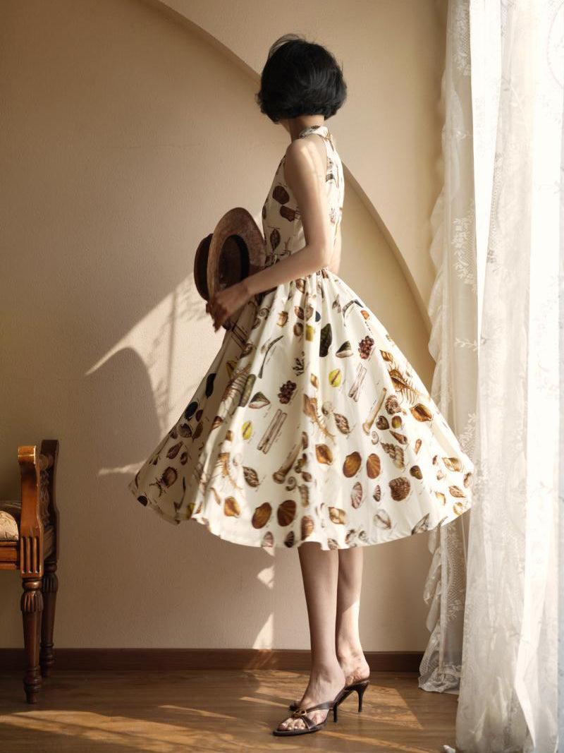 Retro dress of the shell picture book