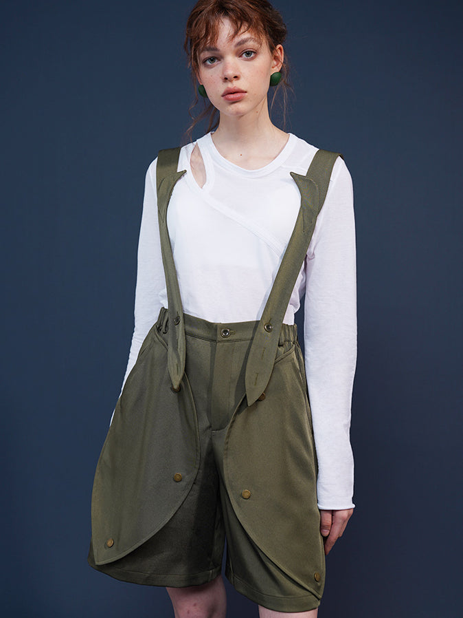 British Girl's Strap Half Work Pants
